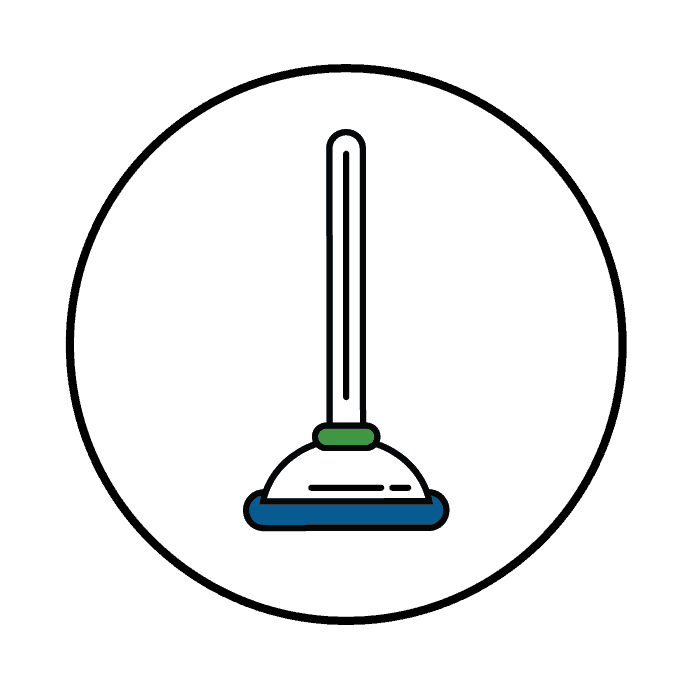 An icon of a plunger