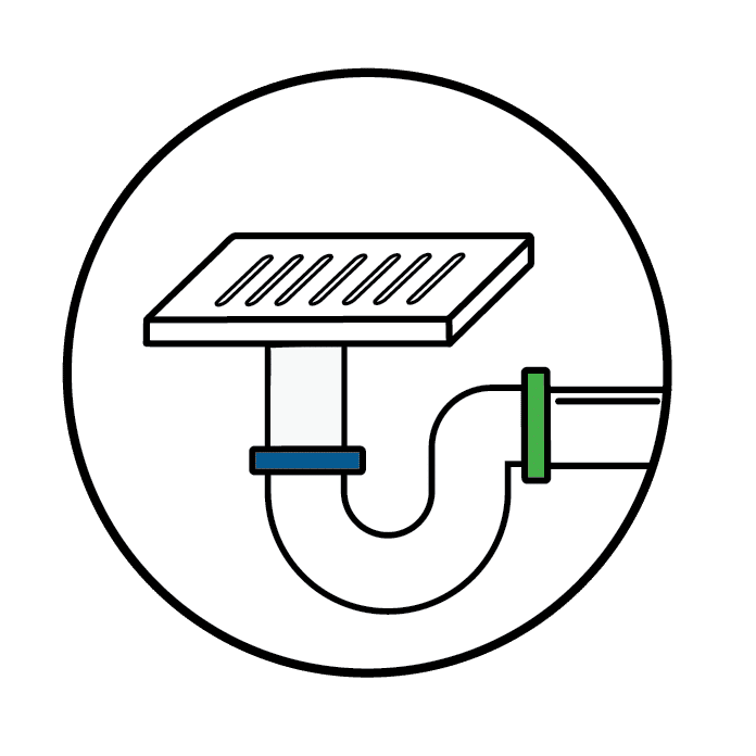 An icon of a floor drain
